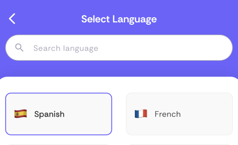 Step 1: Choose a Language